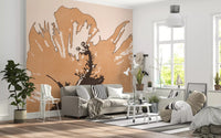 Graphic blossom detailing brings structure to Terra Bloom wall mural