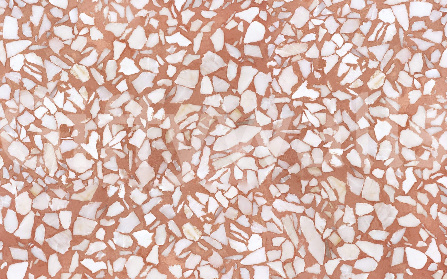 Refined Terracotta Terrazzo chip wallpaper selection.