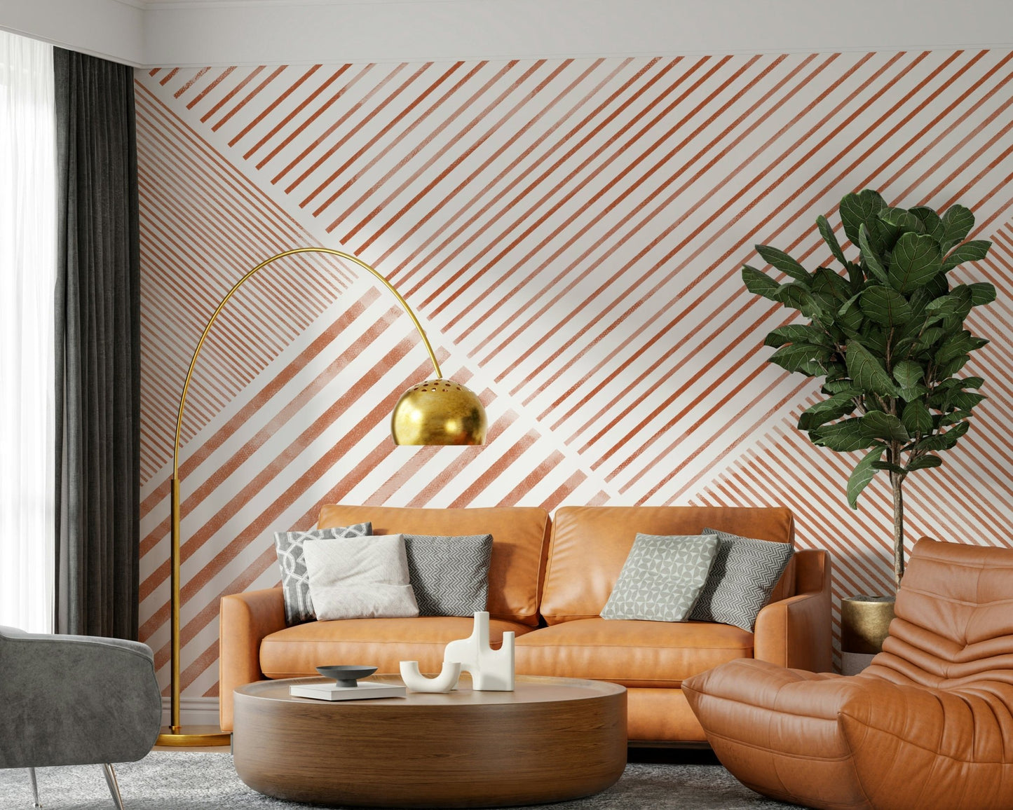 A classic stripe design wallpaper for walls.