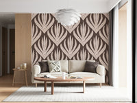 Neutral, artistic nursery pattern with Terra Deco Bloom Wallpaper.
