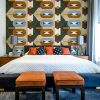 Terra Firma Earthy Geometric wallpaper for stylish bedrooms

