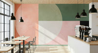 A contemplative subtle abstract wallpaper mural for a feature wall.