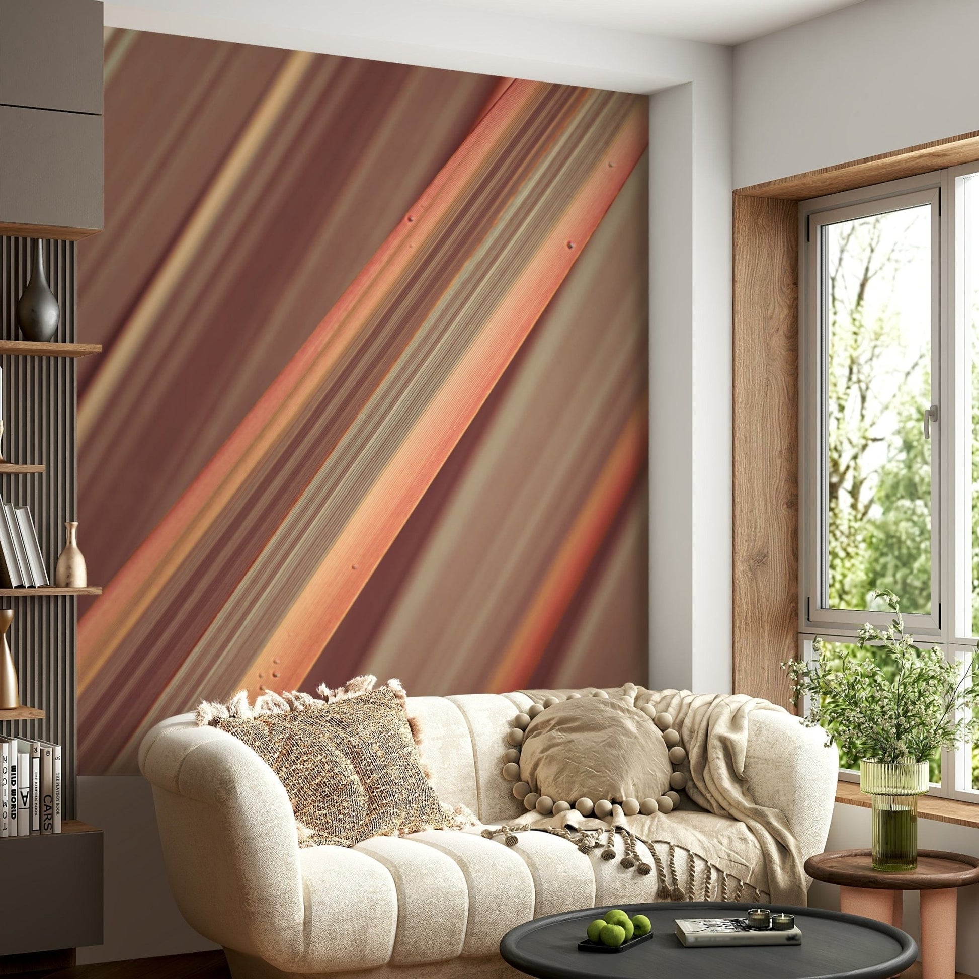 Aesthetic Terra Lines wall art, refined neutral color scheme., GD7092