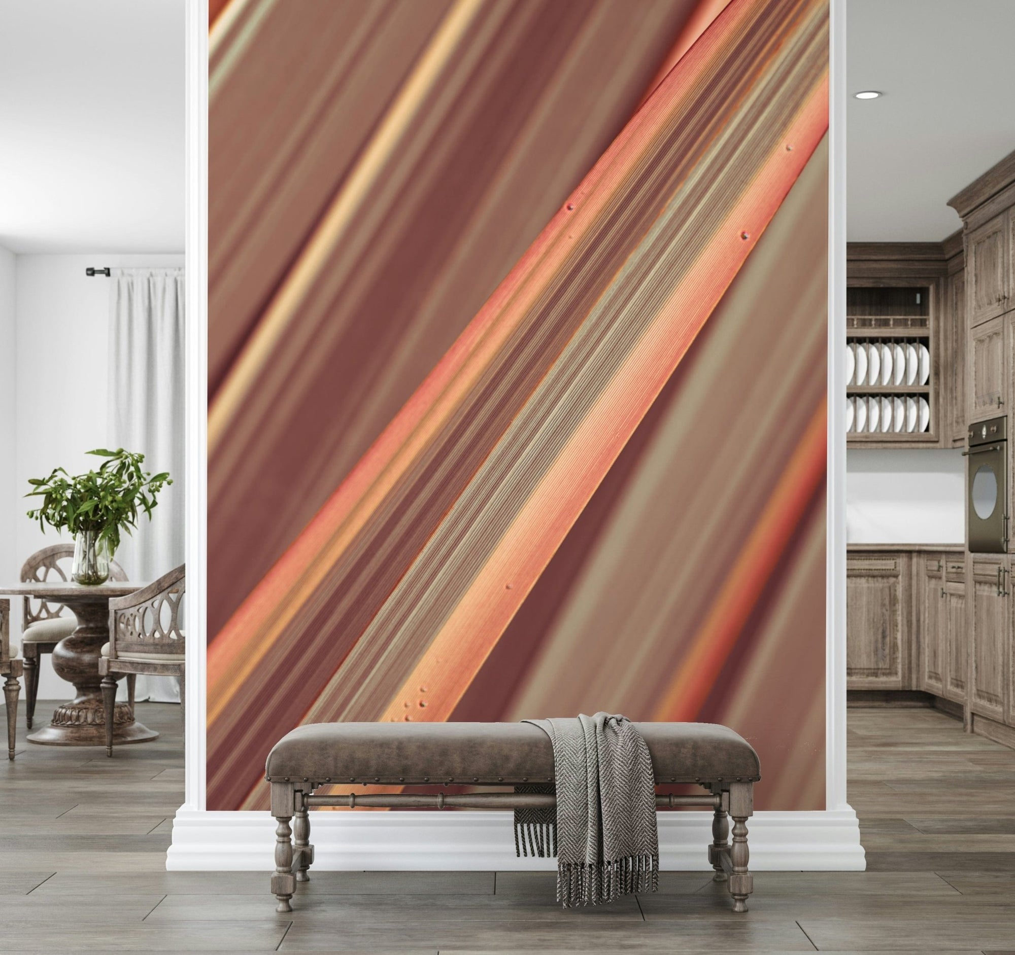 Abstract Terra Lines wallpaper with textured diagonal pattern., GD7092