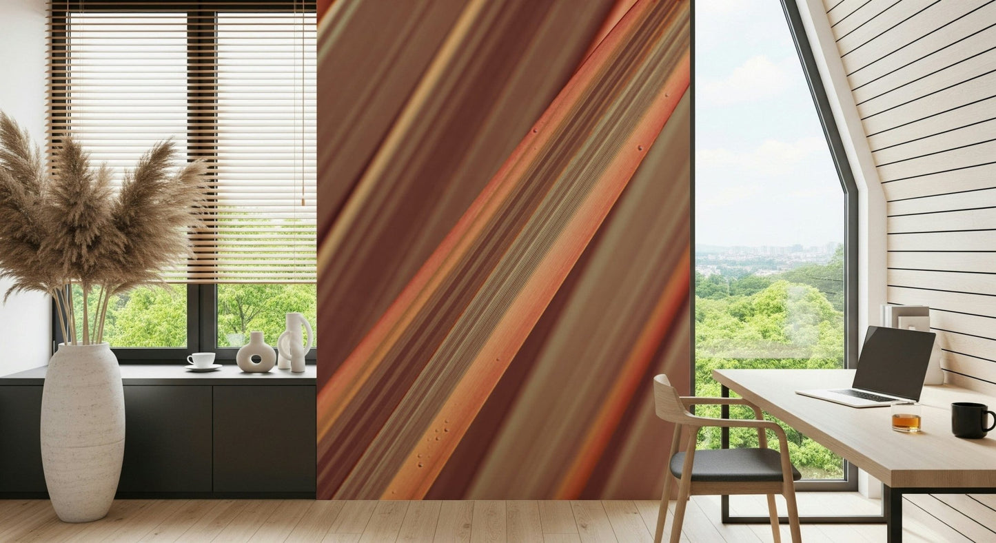 Contemporary Terra Lines accent wall finish, warm tones., GD7092