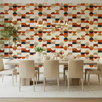 Terra Tones Tiles abstract shapes room improvement design.