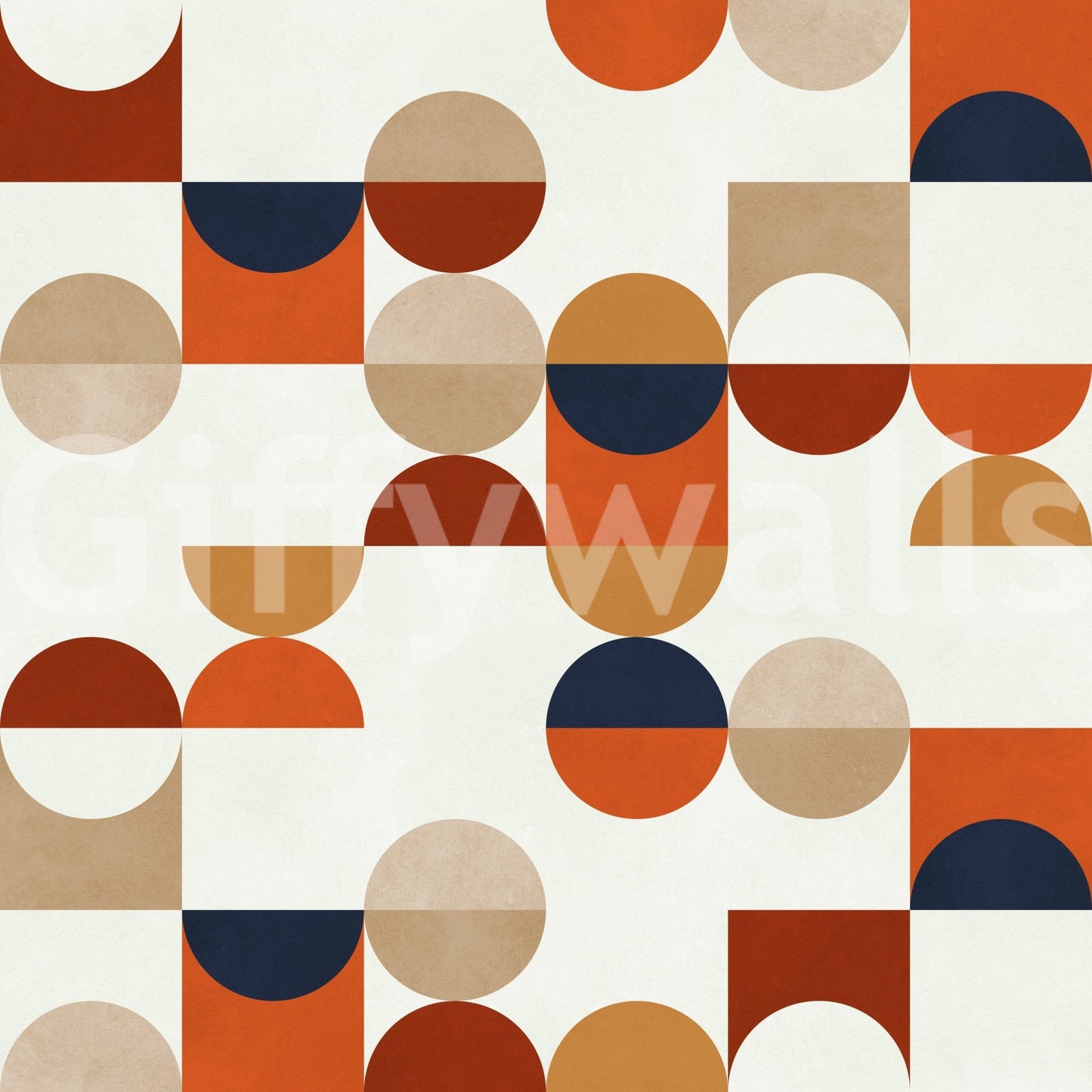 Terra Tones Tiles earth tone wallpaper mural concept.