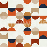 Terra Tones Tiles earth tone wallpaper mural concept.