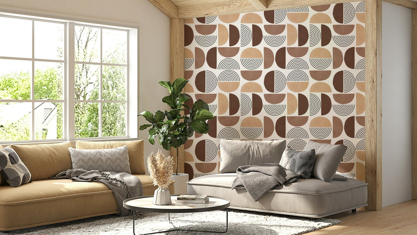 The arches are arranged in a rhythmic, geometric pattern.

