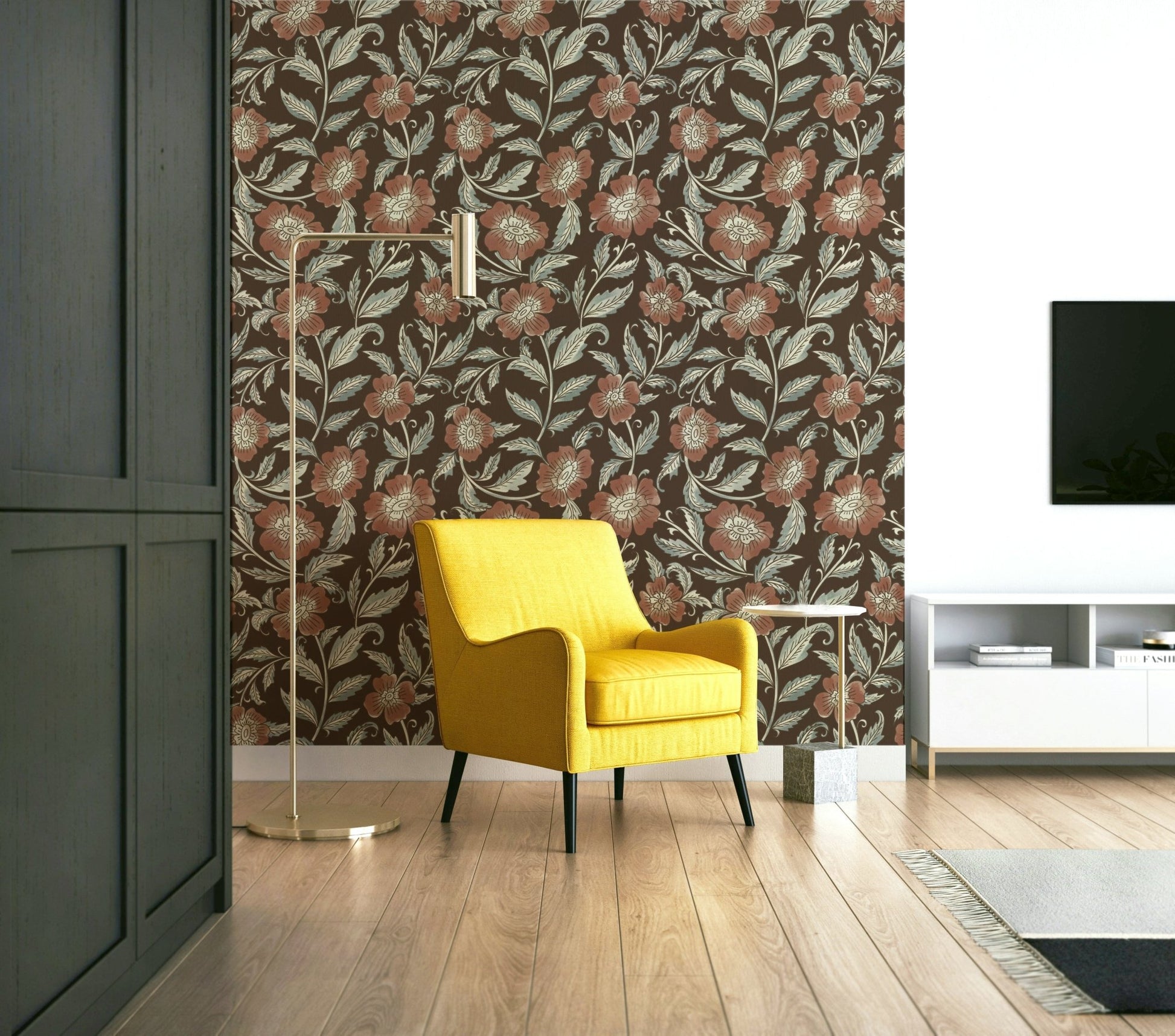 Calm flower wallpaper for bedrooms, GD1003