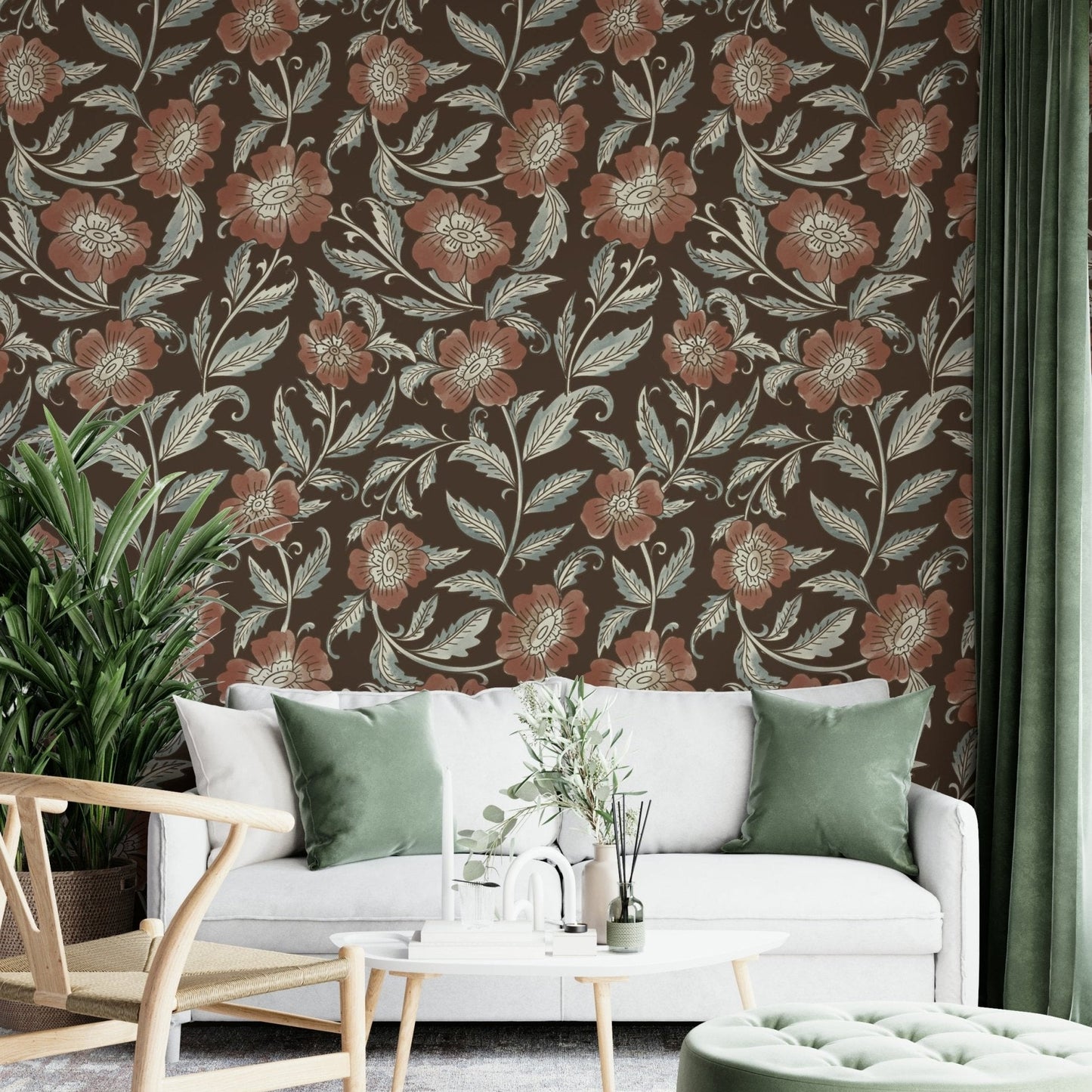 Flowing blossom wallpaper design, GD1003