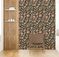 Mural wallpaper in terracotta and cream, GD1003