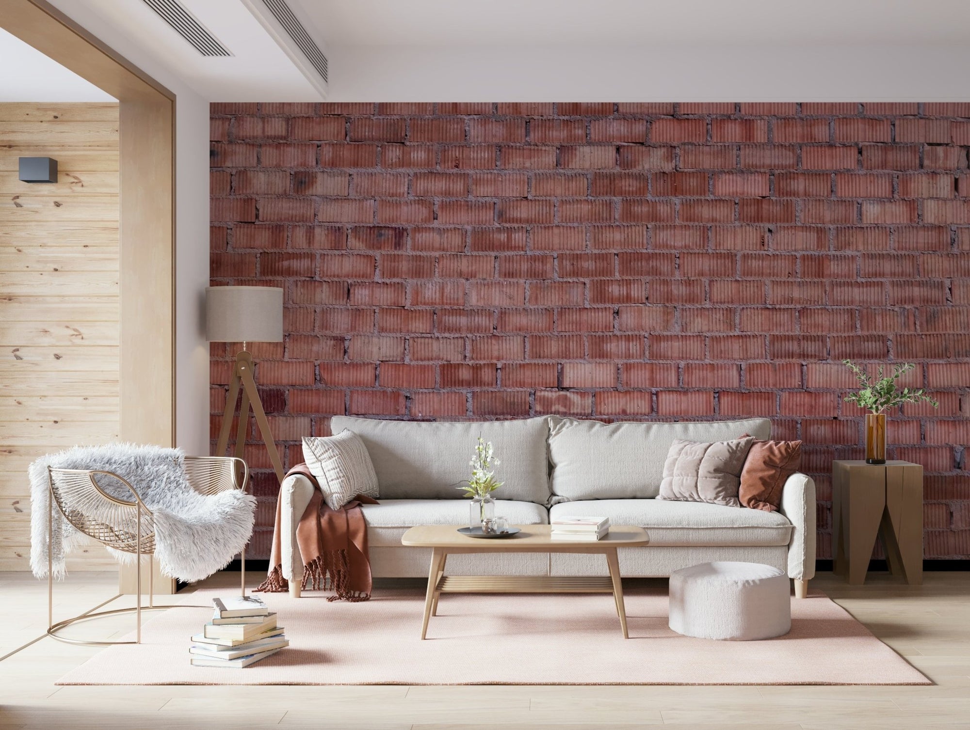 Dining room featuring Terracotta Brick wall mural., GD6138