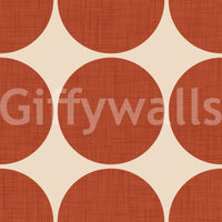 Creative Terracotta Bubbles Wallpaper, a distinct wall covering.