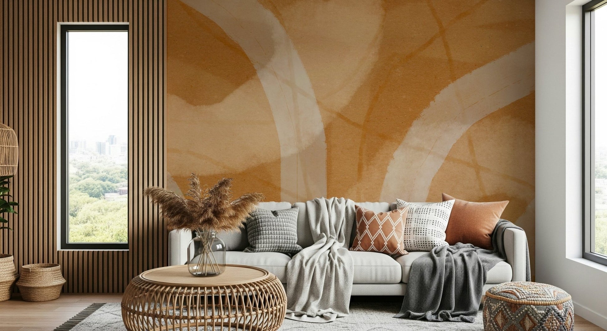 A classic abstract curve wallpaper for walls.