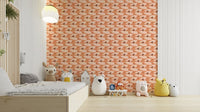 Terracotta wallpaper for calm spaces
