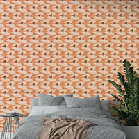 Terracotta doves wallpaper design
