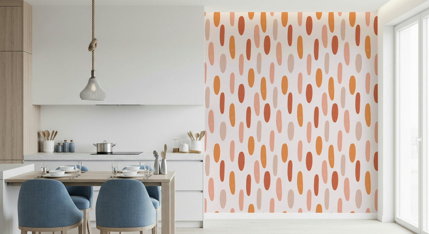 Earthy terracotta Terracotta Dreamscape Wallpaper color graphic.