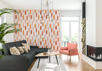 Abstract rhythmic Terracotta Dreamscape Wallpaper visual texture.