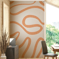 Terracotta flow abstract wallpaper

