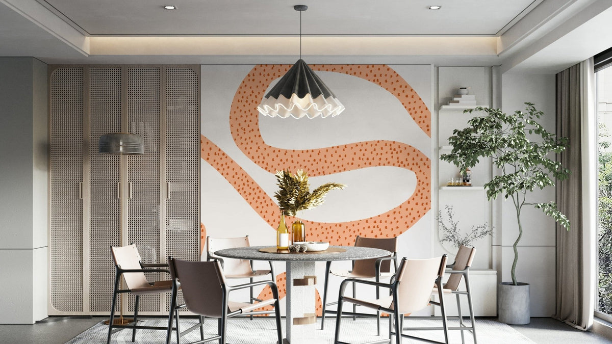 Warm terracotta flow wall texture GD118


