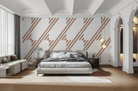 Minimalist terracotta stripe wallpaper
