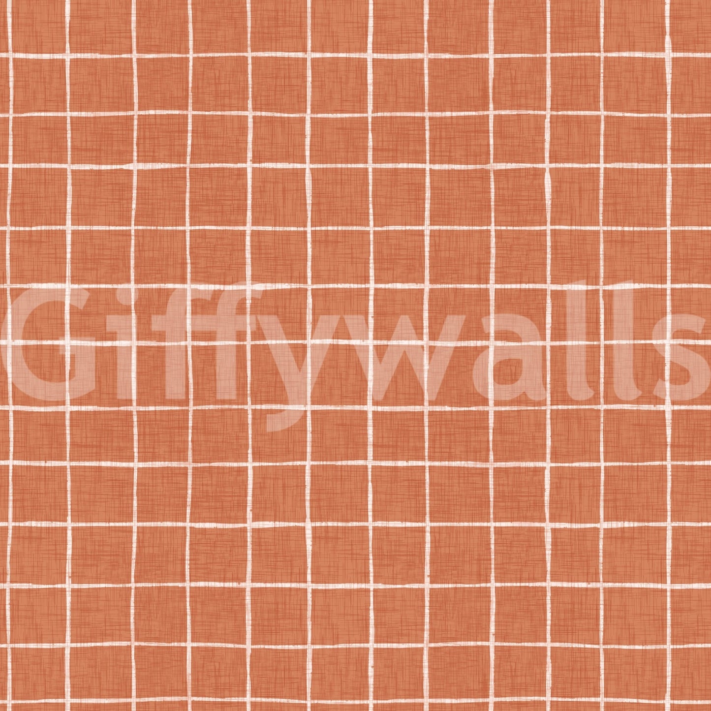 Soft clay orange wallpaper with hand-drawn lines
