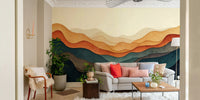 Terracotta Layers Wall Mural
