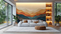 Terracotta Layers Wall Mural