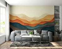Terracotta Layers Wall Mural