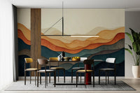 Terracotta Layers Wall Mural