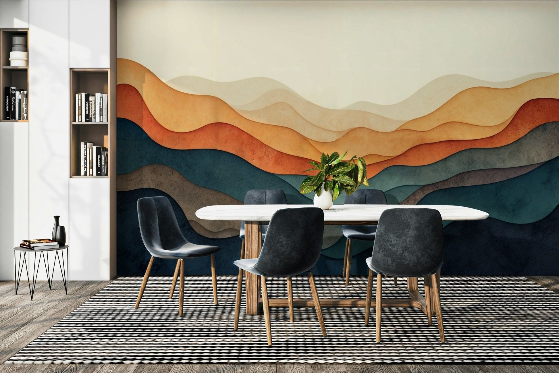 Terracotta Layers Wall Mural