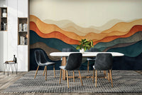 Terracotta Layers Wall Mural