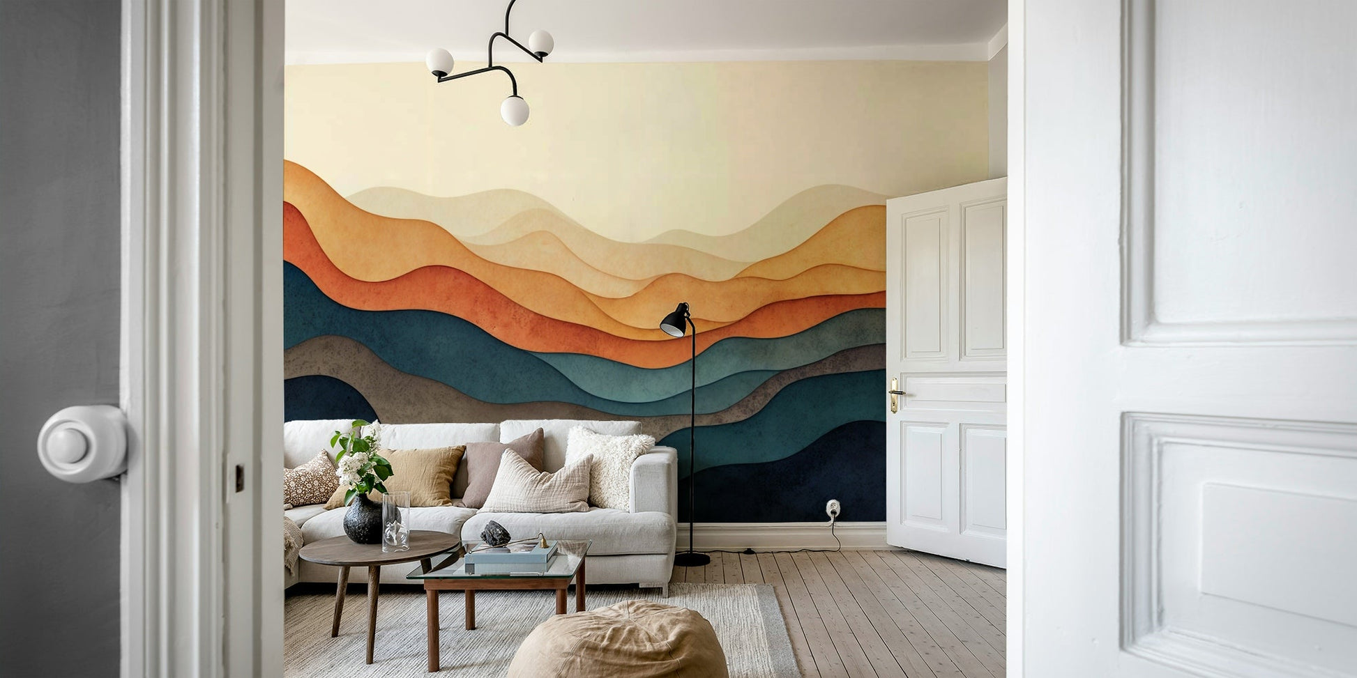 Terracotta Layers Wall Mural