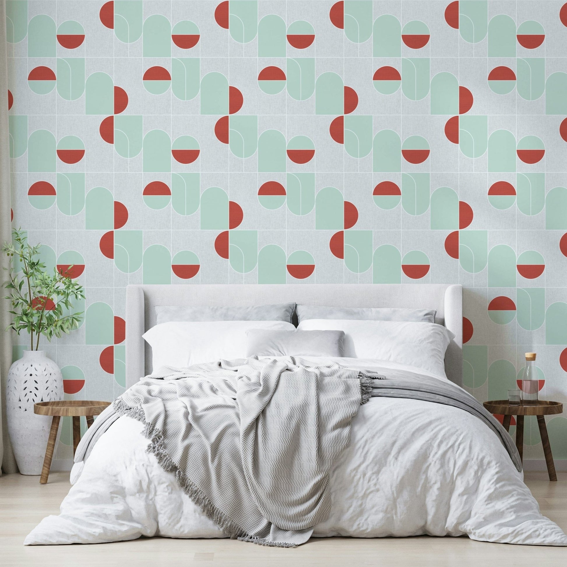 Geometric shapes wallpaper design

