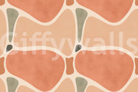 Contemporary wall mural with terracotta palette, GD2434