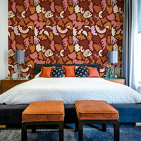 Soft terracotta hues creating a wave-like design.

