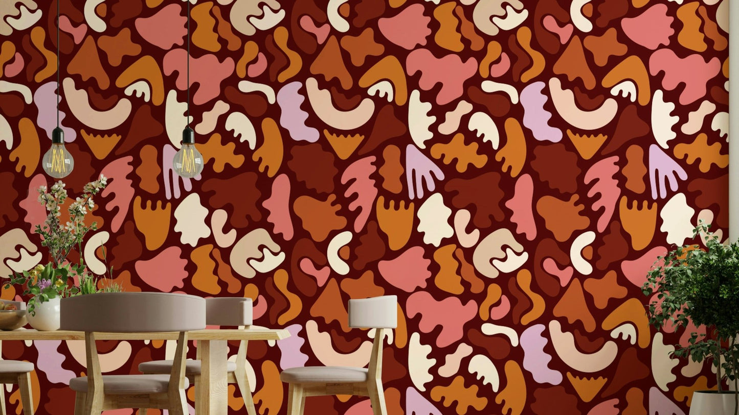 Sophisticated Terracotta Tides Wallpaper for walls.

