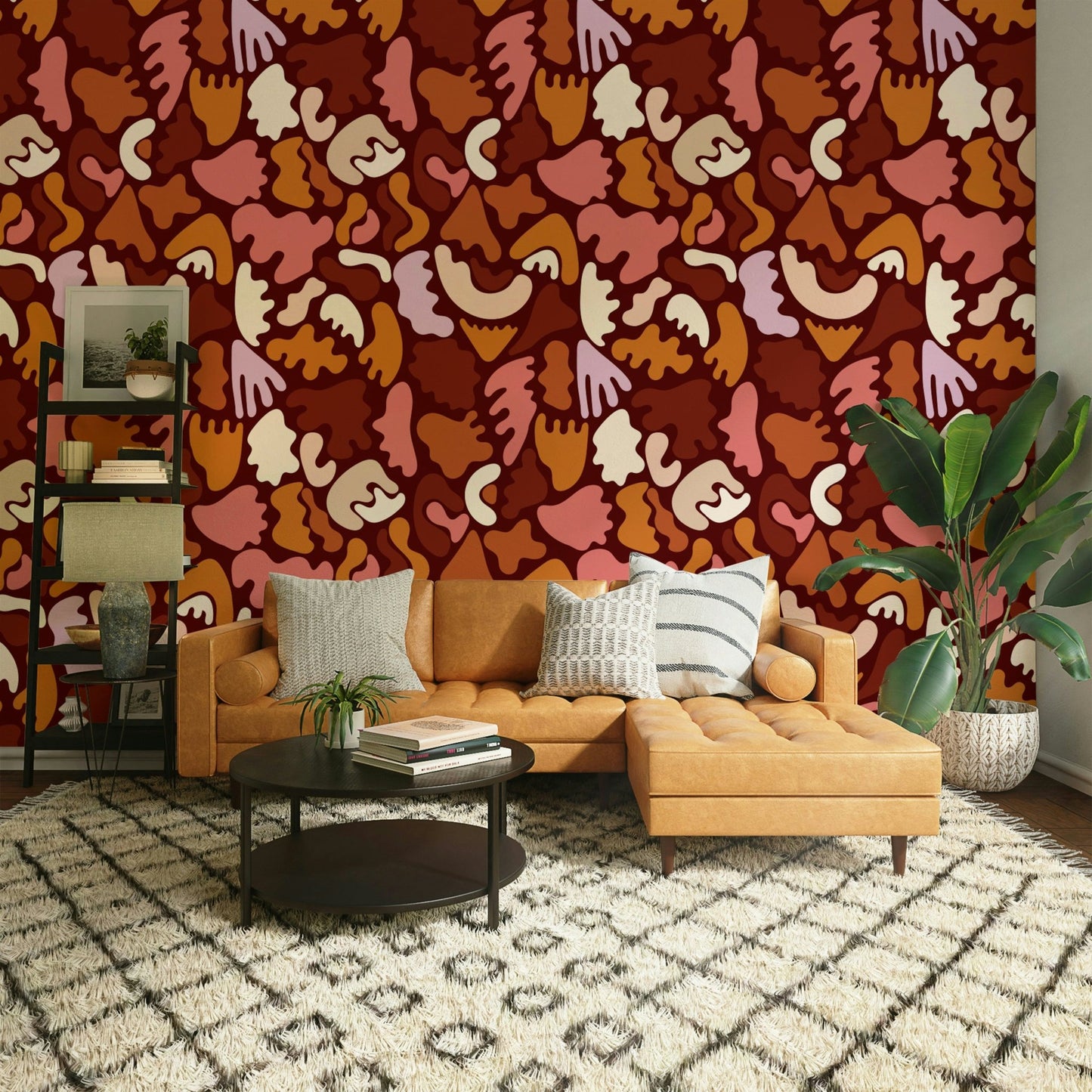 Elegant Terracotta Tides wallpaper for contemporary homes.

