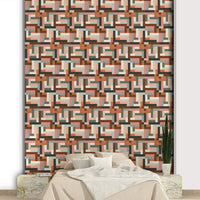 Earthy terracotta tiles wallpaper with natural texture GD603

