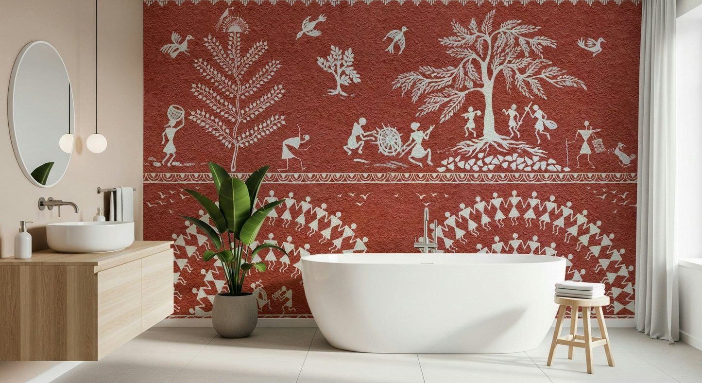 Terracotta Tribe Wall Mural