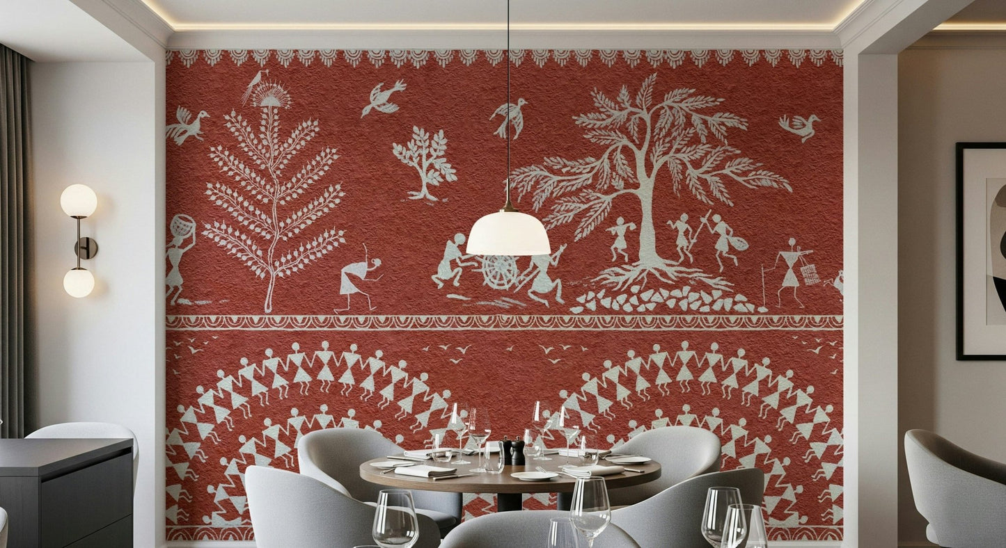 Terracotta Tribe Wall Mural