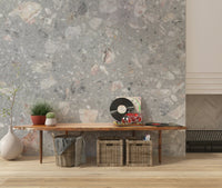 Uneven Natural Stone fragment mural composition., GD6805