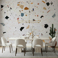 Fresh Terrazzo look Chic wallpaper for retail setting.