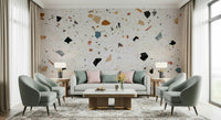 Abstract Marble speckled design mural artistry.