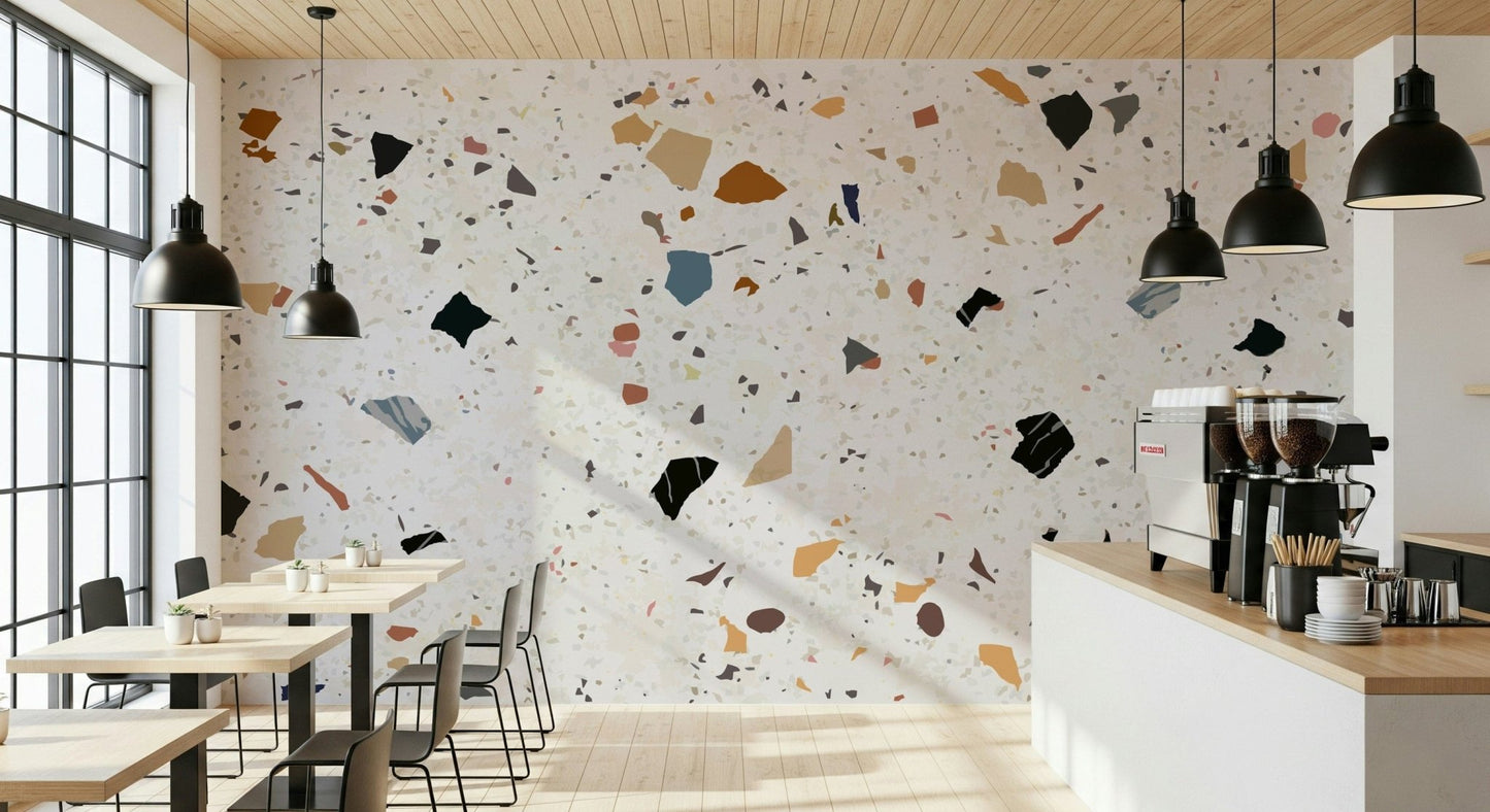 Scattered Marble fragment texture wall mural piece.