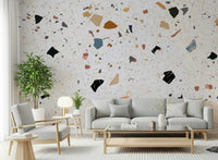 Playful Terrazzo Chic chip wallpaper geometric feel.