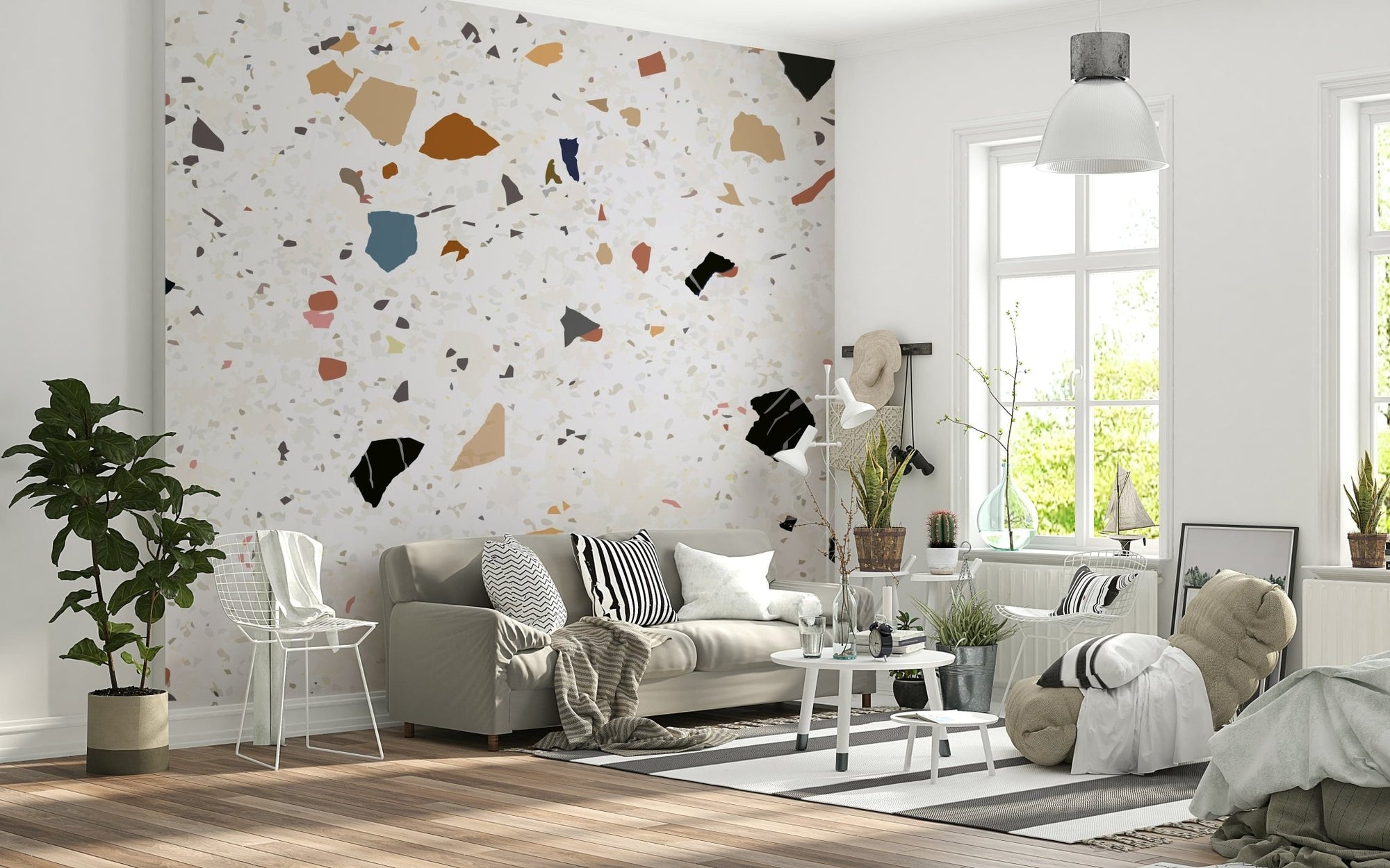 Graphic Marble chip pattern wall mural vibe., GD6808