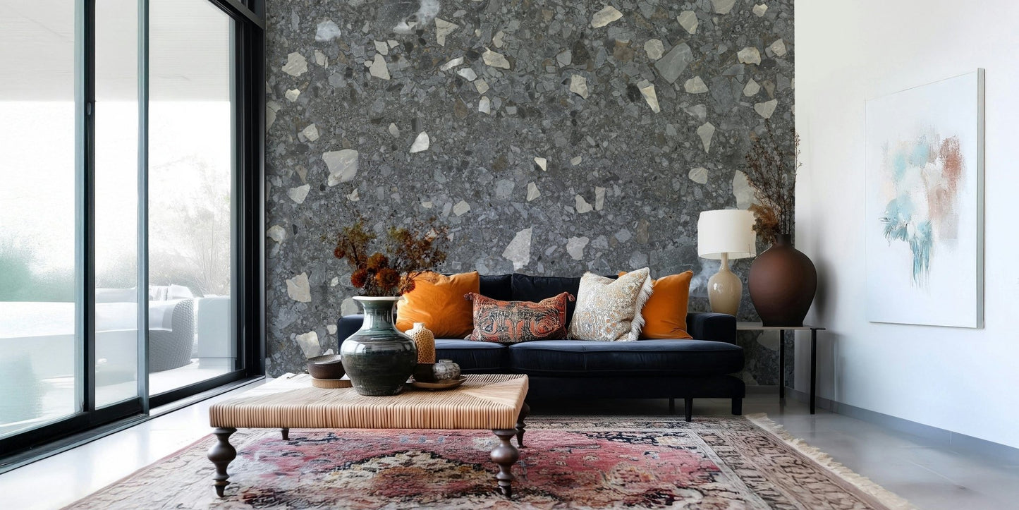 Contemporary Terrazzo Chips flecked wallpaper for accent walls