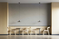Mural wallpaper of a terrazzo scales design


